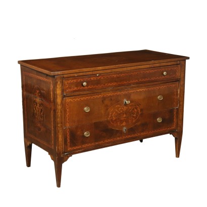 Commode Style Néo-Classical Erable Noyer Italie Première moitié '900