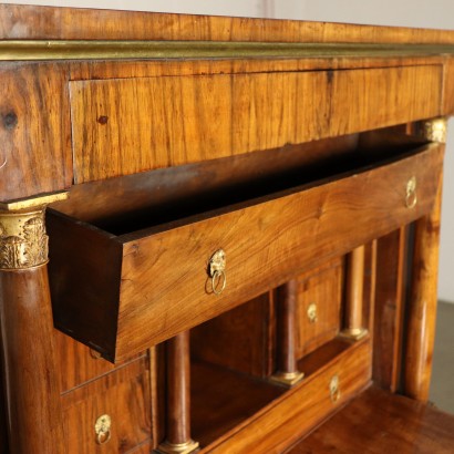 Empire Secretaire Walnut Italy Early 19th century