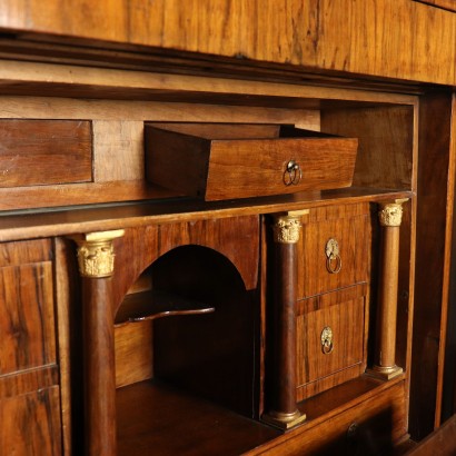 Empire Secretaire Walnut Italy Early 19th century