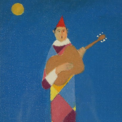 Painting by Walter Pozzi Serenade 20th Century