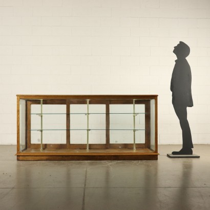 Vitrine Chêne Rouvre Laiton Verre Fabriqué en Italie Début '900