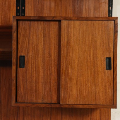 Wall Bookcase Rosewood Veneer Vintage Italy 1960s