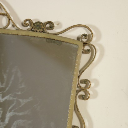 Mirror Wrought Iron Frame Vintage Italy 1950s