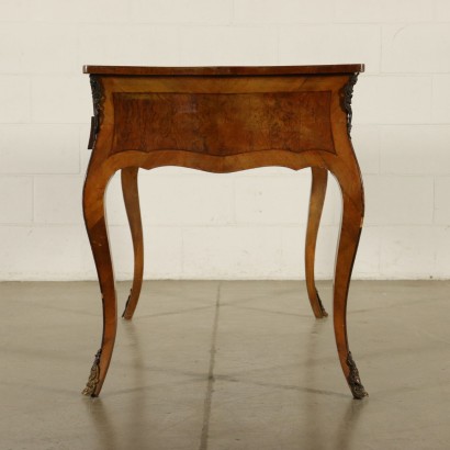 Revival Serpentine Desk Walnut 20th Century