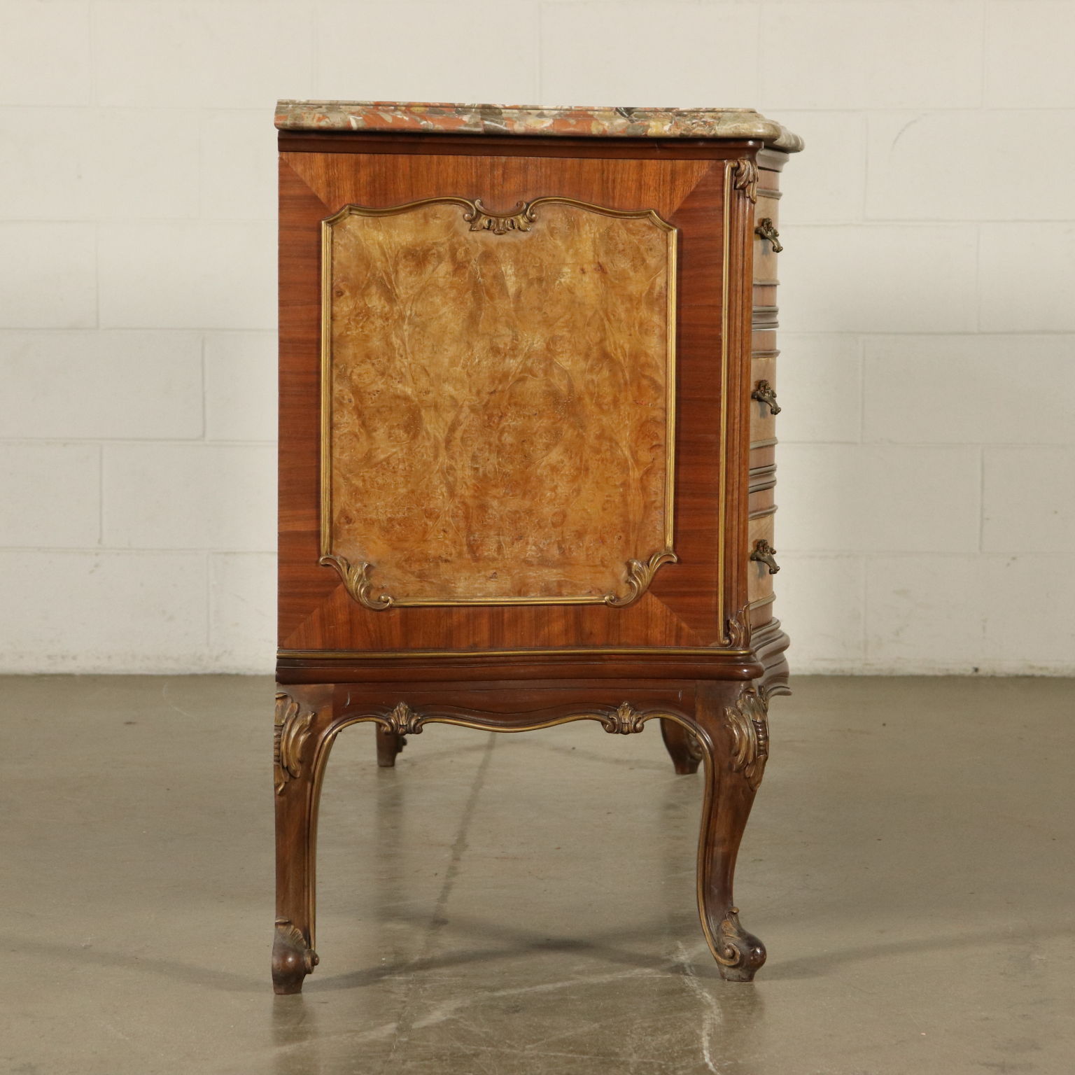 Revival Chest Of Drawers Marble Top Italy First Half Of 1900s