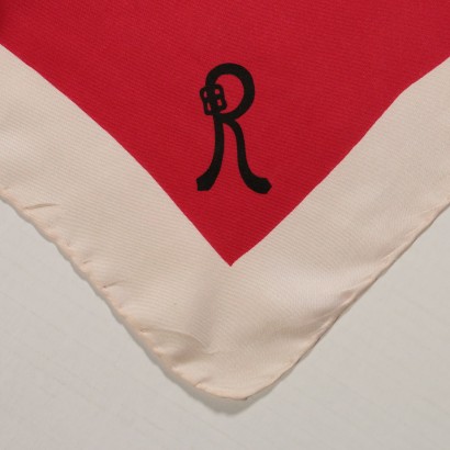 Foulard Vintage rouge et blanc Roberta di Camerino-particulier