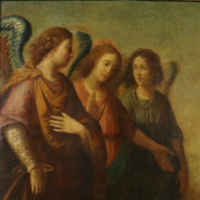 Abraham receiveth three Angels Painting 18th Century