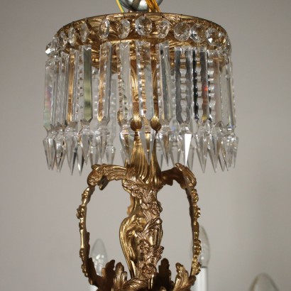 Chandelier with Crystal Drops Italy 20th Century