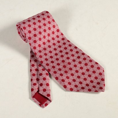 Tie Vintage red and white Hermés