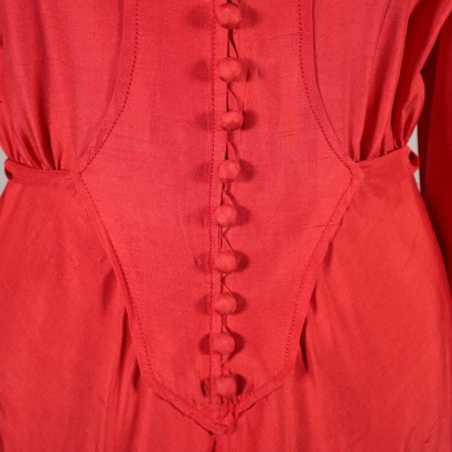 70er rotes Kleid-besonders