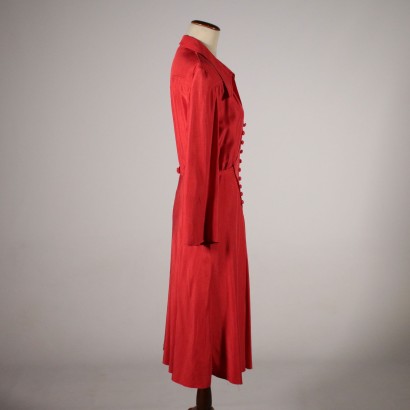 Vintage Red Dress Italy 1970s