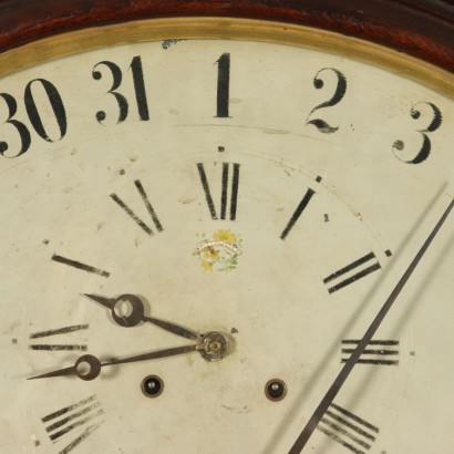 Large Mahogany Wall Clock 19th Century