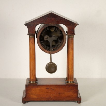 Charles X Portico Clock Bronze Cherry 19th Century