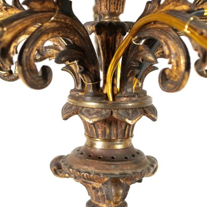 Pair of Candle Holders Gilded Bronze Italy 19th Century