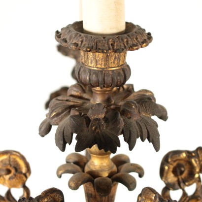 Pair of Candle Holders Gilded Bronze Italy 19th Century