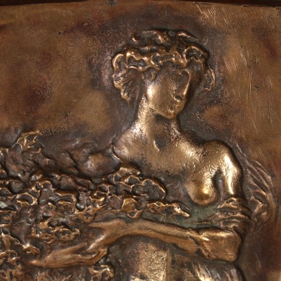 Bronzeplatte von Leonardo Bistolfi Italien 20. Jahrhundert