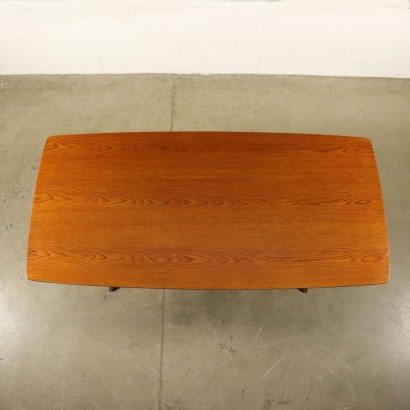 Table Beech Oak Veneer Vintage Argentine 1950s