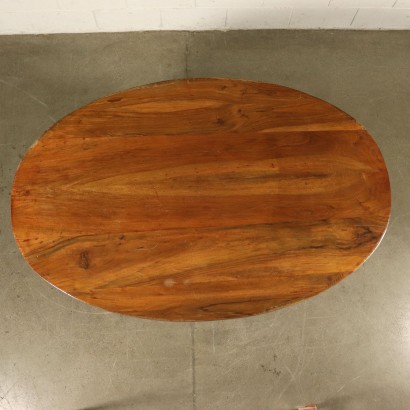 Elliptical Table Walnut Italy 20th Century