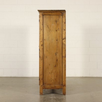 Rustic Cupboard Two Doors Glass Fir Italy 19th Century