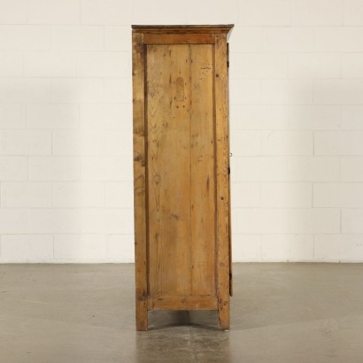 Rustic Cupboard Two Doors Glass Fir Italy 19th Century