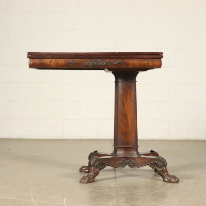 Game Table with Inlays Rosewood Italy 19th Century