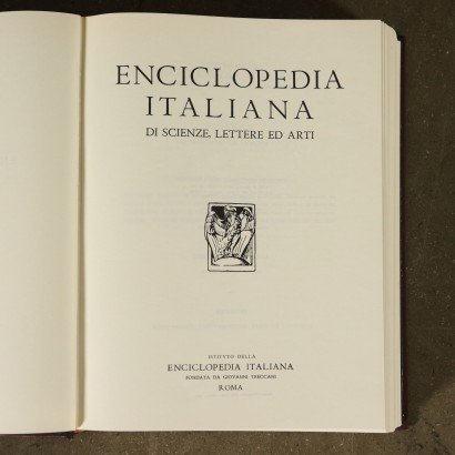Treccani Encyclopedia with Bookcase Rome 1949