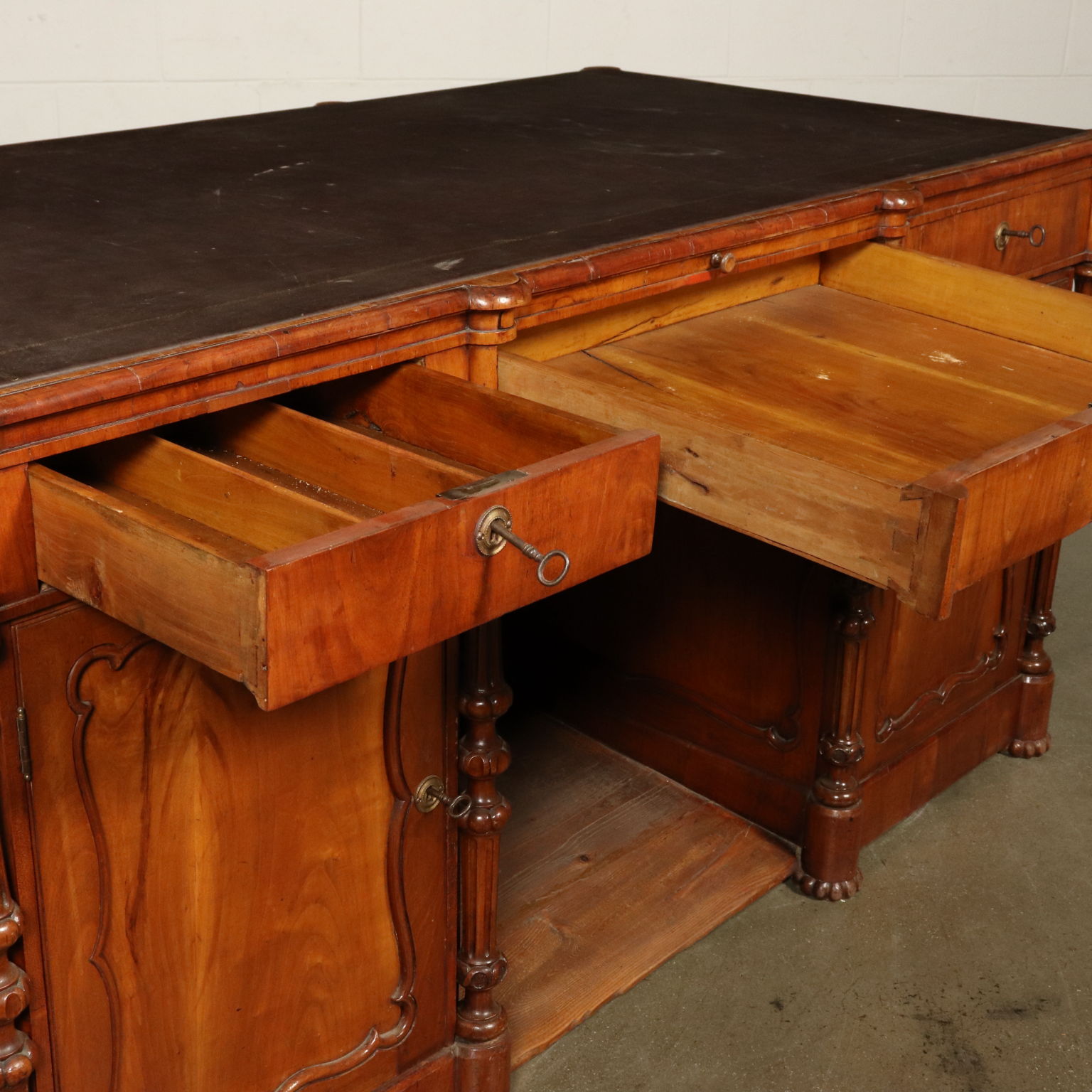 Antique Large Cherry Desk Italy 19th Century Desks And Writing