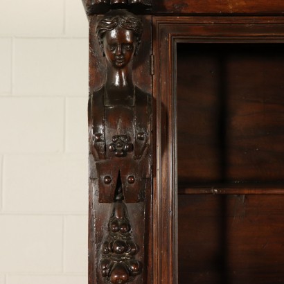 Bookcase on Console Table Walnut Italy 18th-20th Century