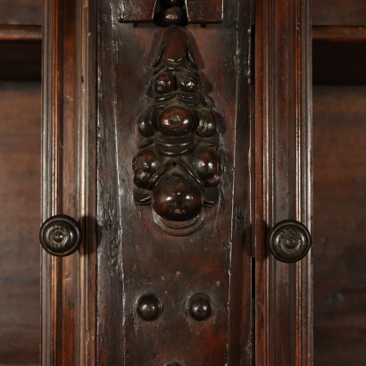 Bookcase on Console Table Walnut Italy 18th-20th Century