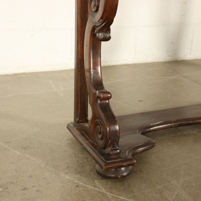 Bookcase on Console Table Walnut Italy 18th-20th Century