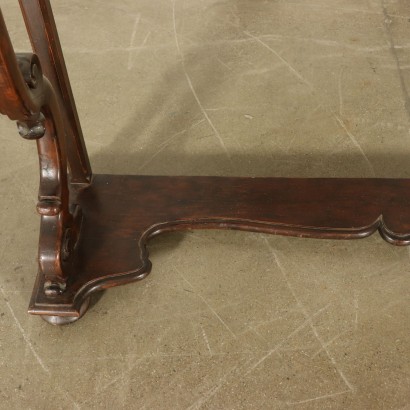 Bookcase on Console Table Walnut Italy 18th-20th Century