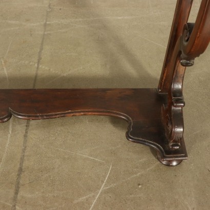 Bookcase on Console Table Walnut Italy 18th-20th Century