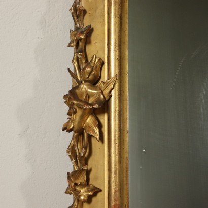 Shaped Carved Gilded Mirror Italy Mid 19th Century