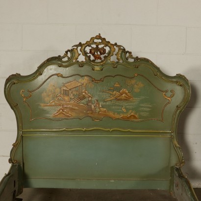 Pair of Lacquered Single Beds Italy First Half of 1900s