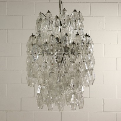 Chandelier Poliedro for Venini Vintage Italy 1960s-1970s