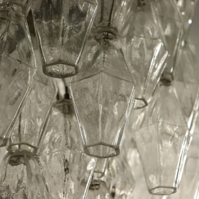 Chandelier Poliedro for Venini Vintage Italy 1960s-1970s