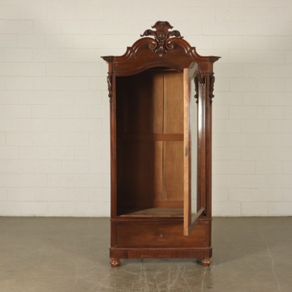 Armoire avec Miroir Acajou Fabriqué en Italie Deuxième moitié '800