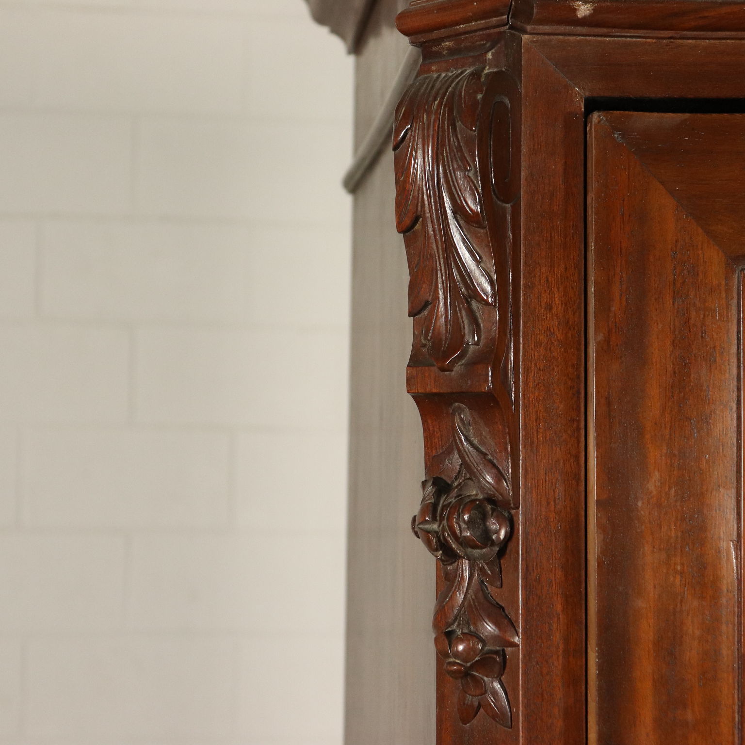 Single Door Wardrobe With Mirror Italy Second Half Of 1800s