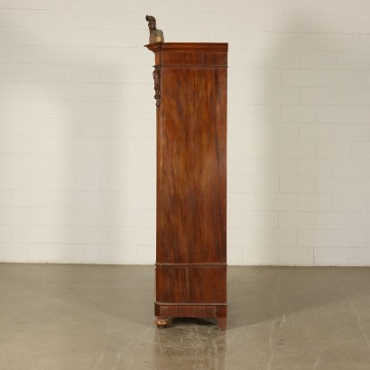 Armoire avec Miroir Acajou Fabriqué en Italie Deuxième moitié '800