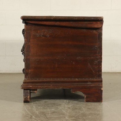 Walnut Carved Storage Bench Italy Mid 1800s