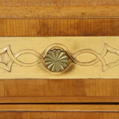 Sideboard with Raised Top Maple and Burl Veneer Italy 1940s-1950s