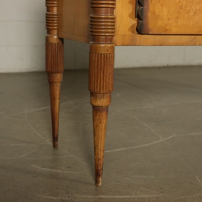 Sideboard with Raised Top Maple and Burl Veneer Italy 1940s-1950s