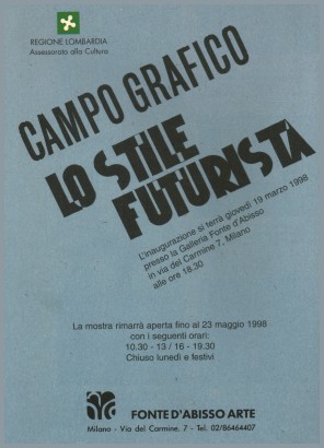 Campo grafico. Lo stile futurista