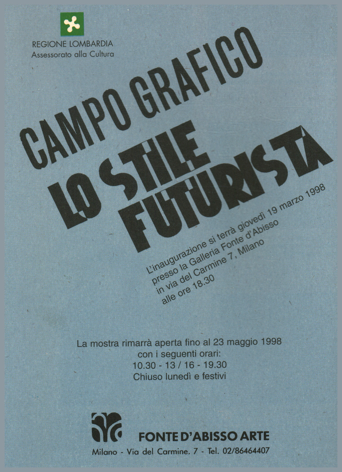 Campo grafico. Lo stile futurista, s.a.