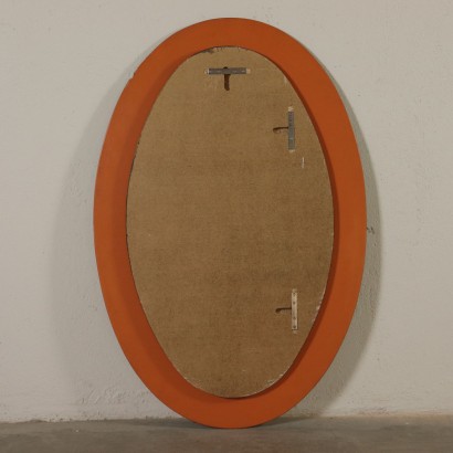 Mirror on Wooden Panel Vintage Italy 1960s-1970s