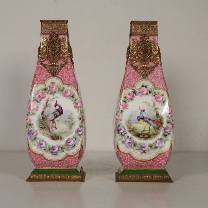 Pair of Sevres Vases Porcelain 19th Century