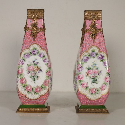 Pair of Sevres Vases Porcelain 19th Century