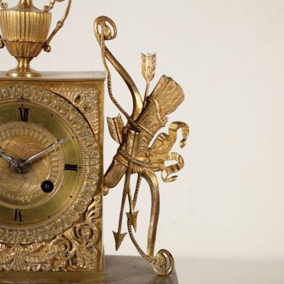 Charles X Table Clock Gilded Bronze France 19th Century