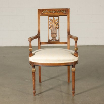 Two Revival Armchairs and Four Chairs Italy 20th Century