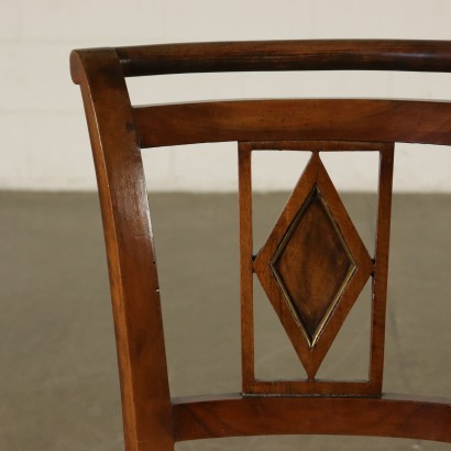 Set of Six Chairs Walnut Italy 19th Century